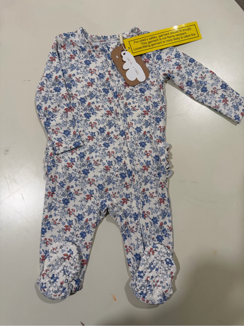 Angel Dear Floral Footie, Nwt 3-6 Months